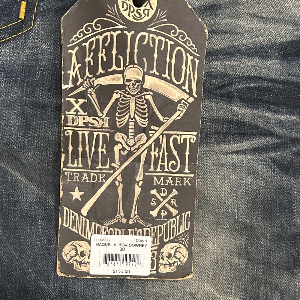 Affliction Dark Wash Skinny Jeans - Picture 11 of 11